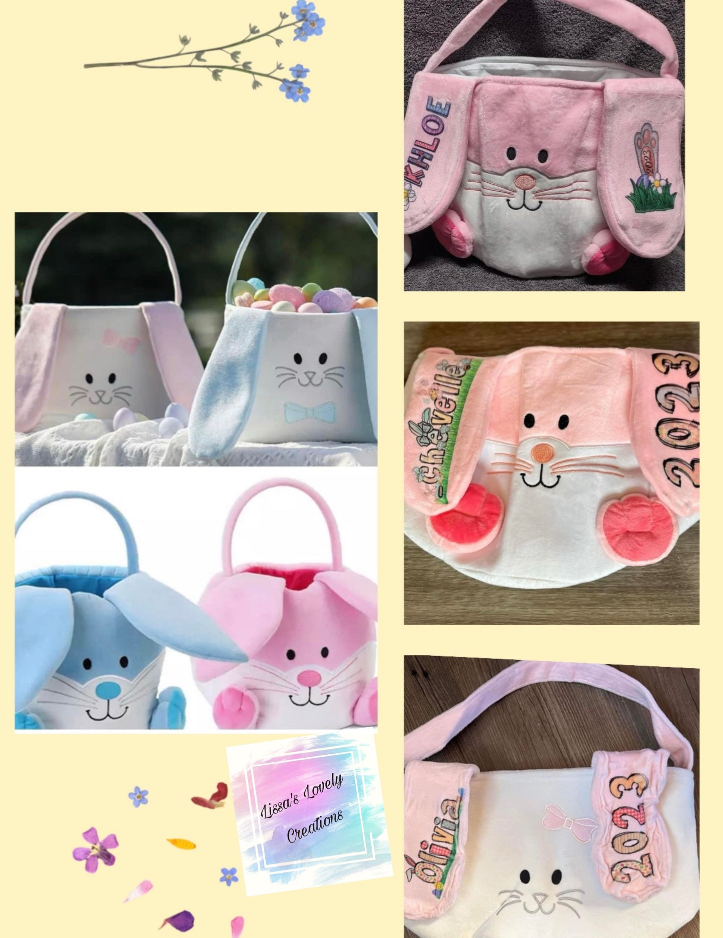 Personalized Easter Bunny Basket