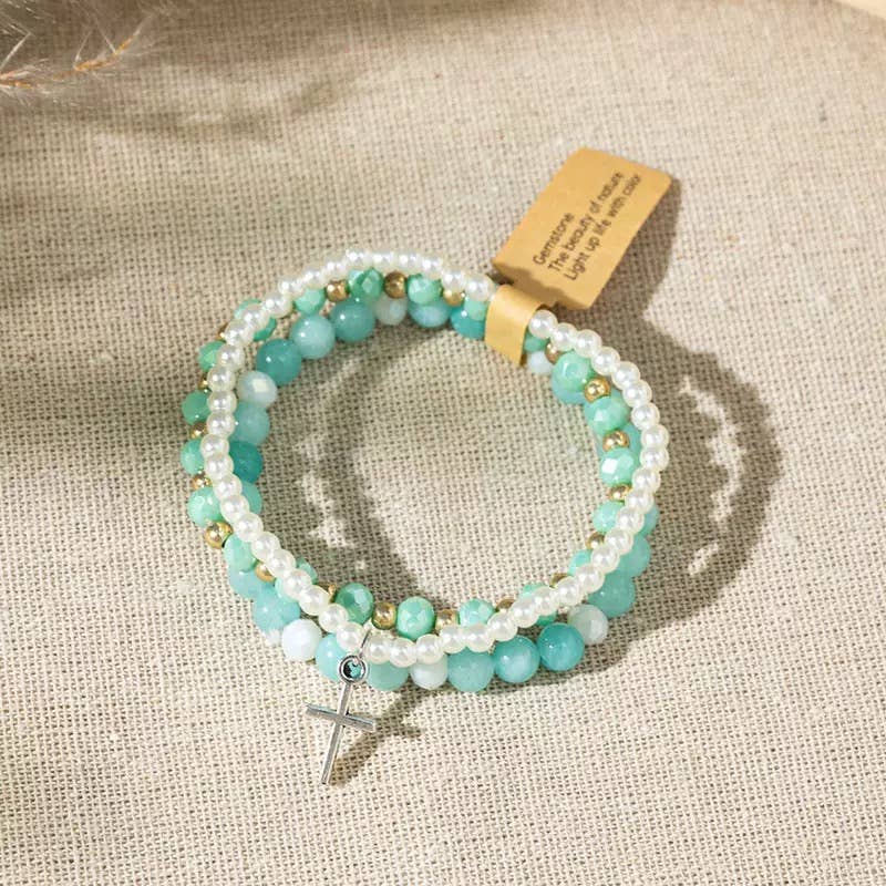 Cute Turquoise Stackable Bracelets for Women/ Girls.