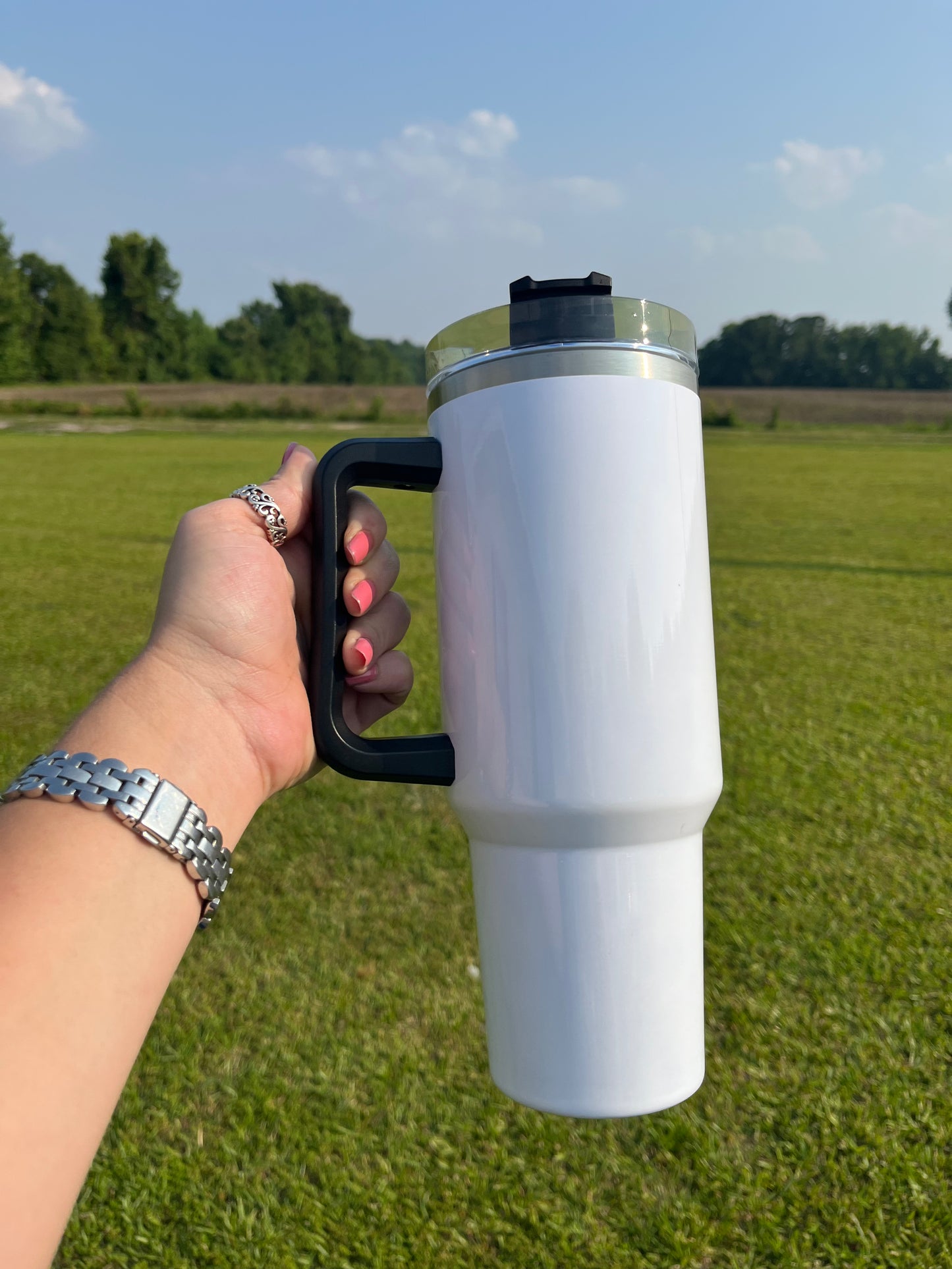 Make your own Custom 40oz with colored handle Tumbler