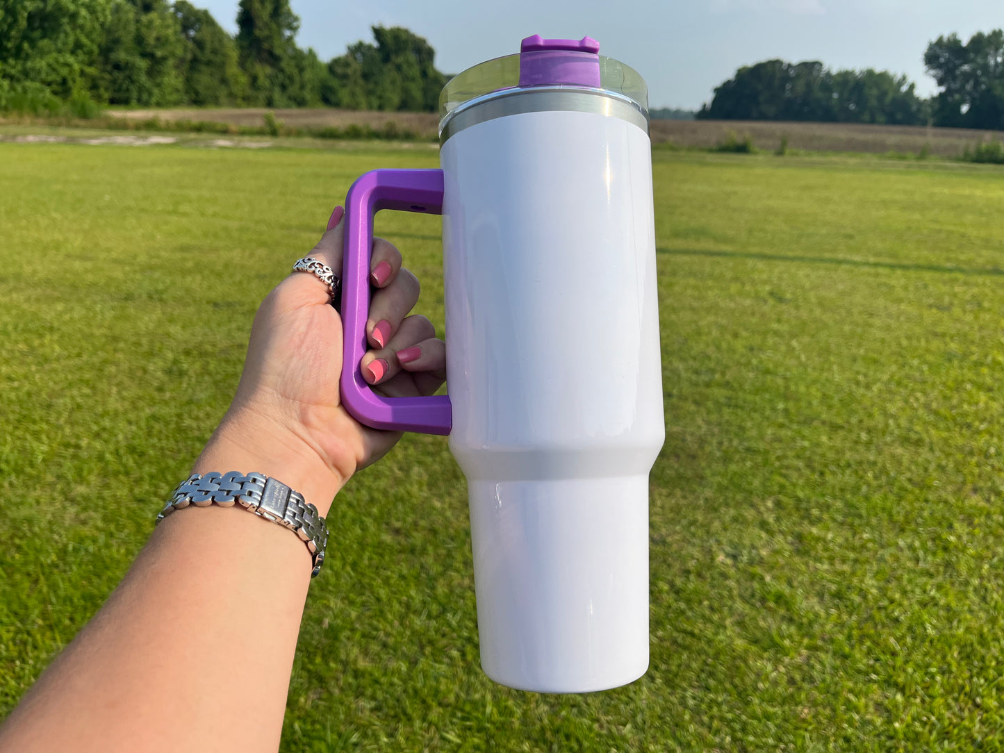 Make your own Custom 40oz with colored handle Tumbler