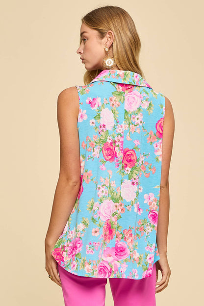Dear Scarlett - Coastal Elegance Collared Tank Top