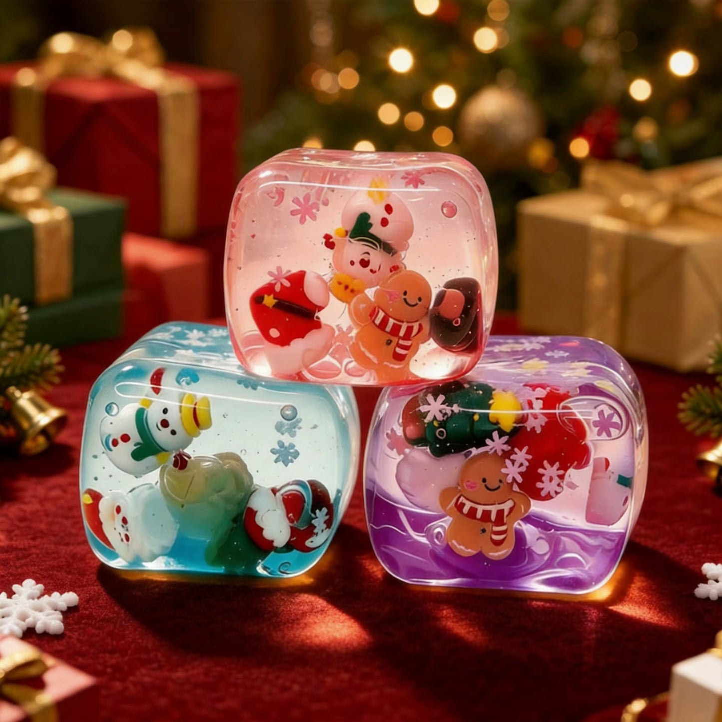 Christmas Nice Cube Squishy – Holiday Sensory Squeeze Block (Pre-Order ETA Week of Sept 14)