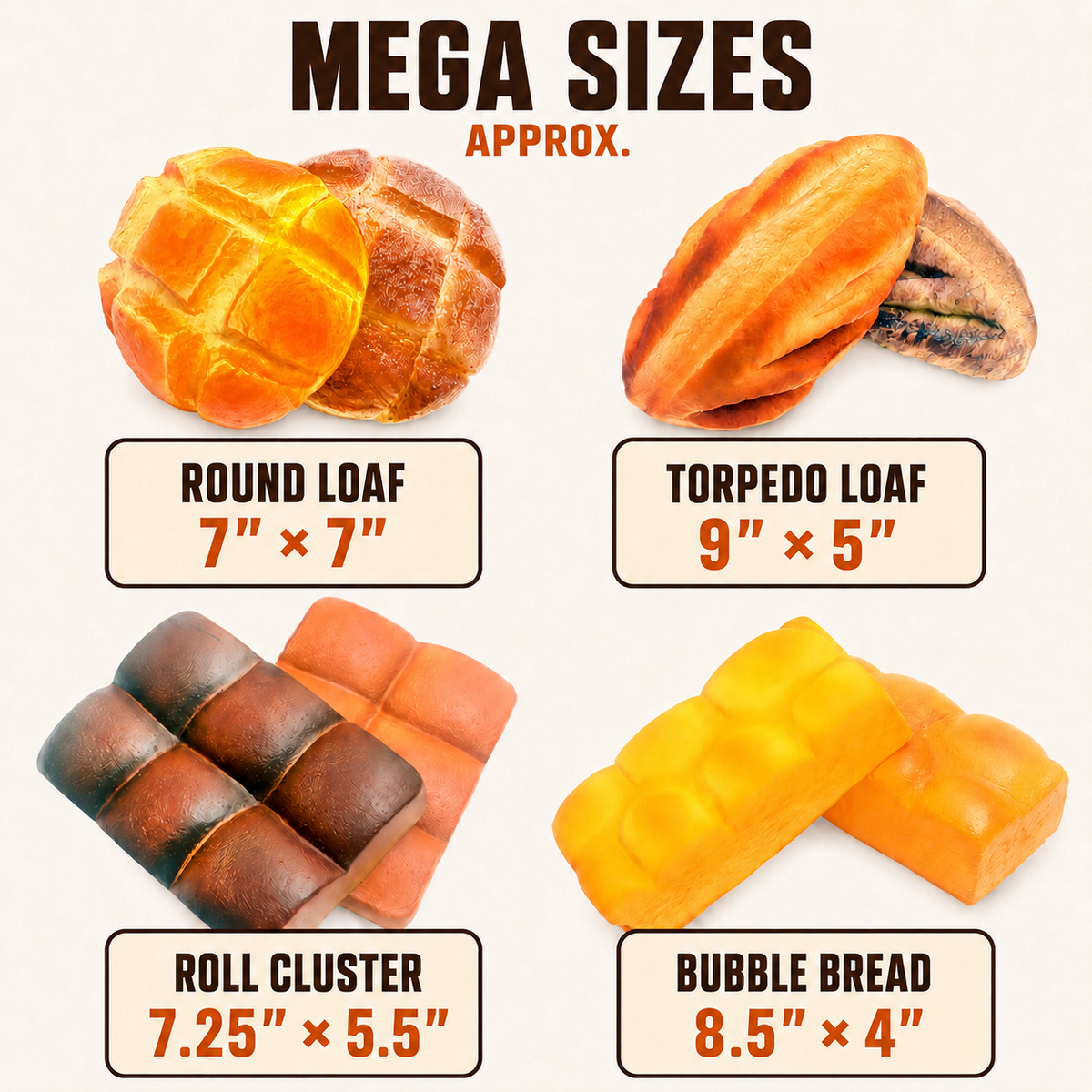 Fun Doh MEGA 7" Bread Slow Rise Squishy Bakery