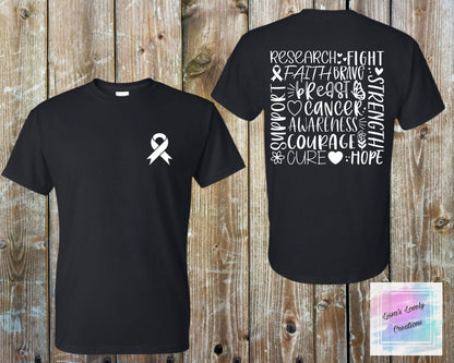 Breast Cancer Awareness Word Art Shirt