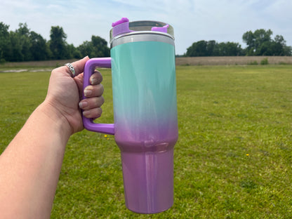 Breast Cancer Awareness Sunflower Ribbon 40oz Tumbler