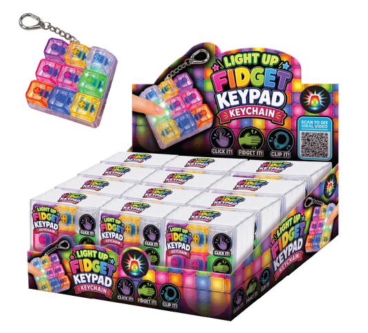 Light-Up Fidget LED Keypad Keychain Toy