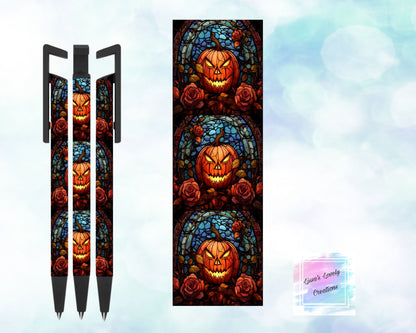 Stained Glass Pumpkin Ink Pen