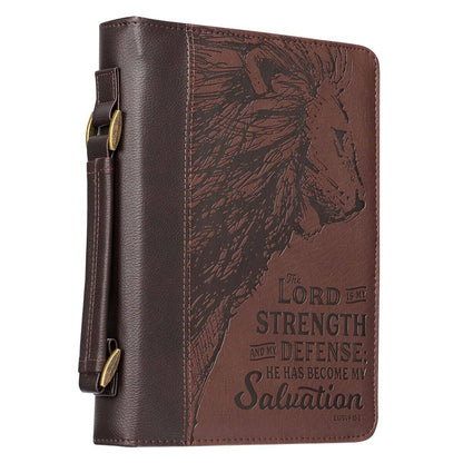 Christian Art Gifts - Bible Cover Classic Two-tone Lord is My Strength Ex. 15:2
