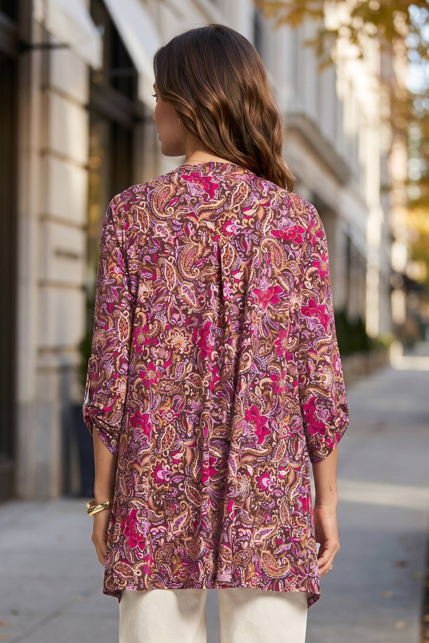 Dear Scarlett - Lightweight Transitional Printed Cardigan