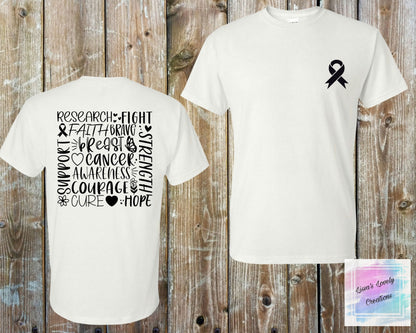 Breast Cancer Awareness Word Art Shirt