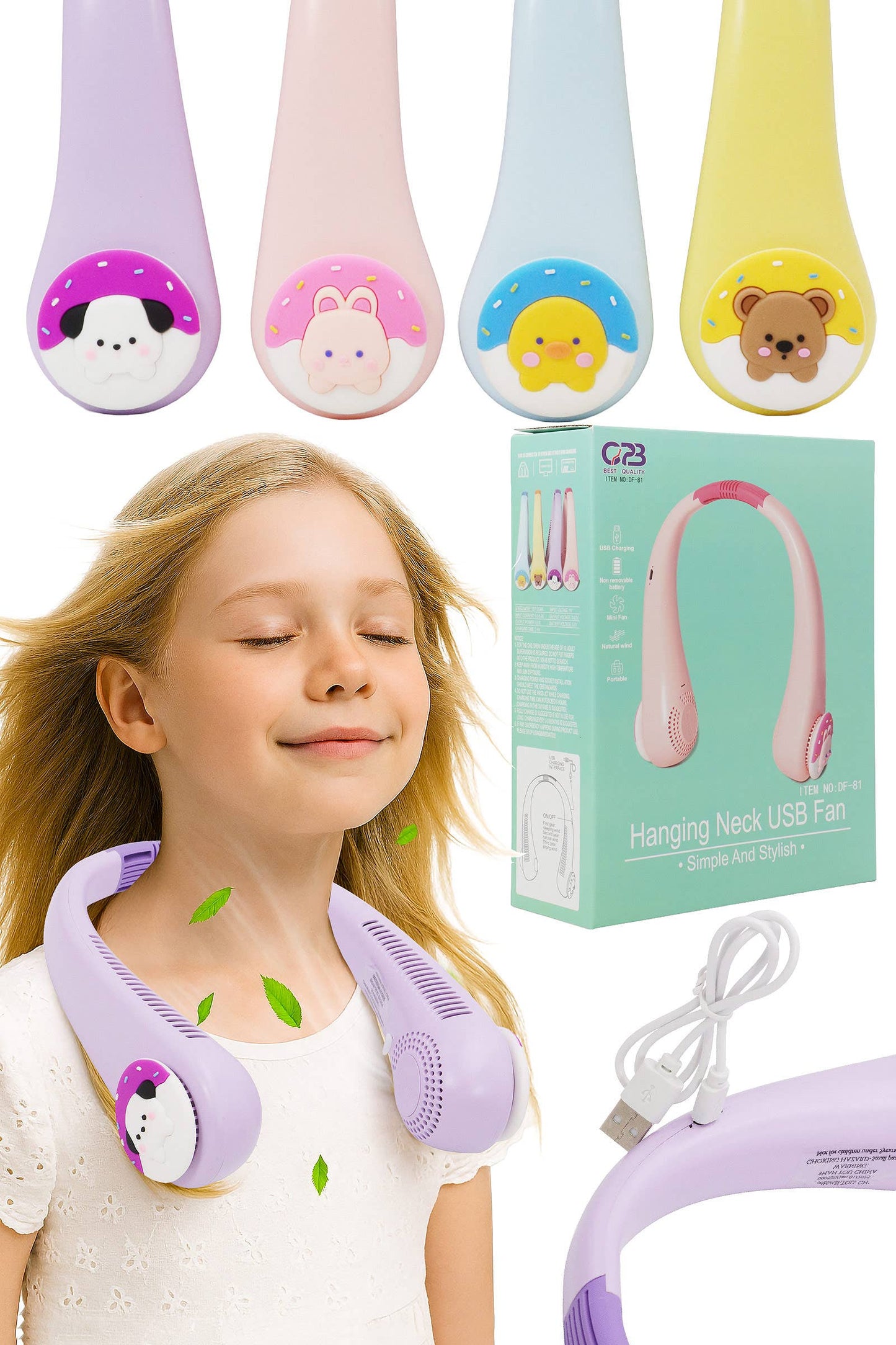 Animal Pals Bladeless Neckband Electrical Fan