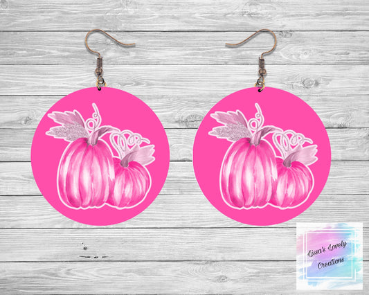 Pink Pumpkin earrings