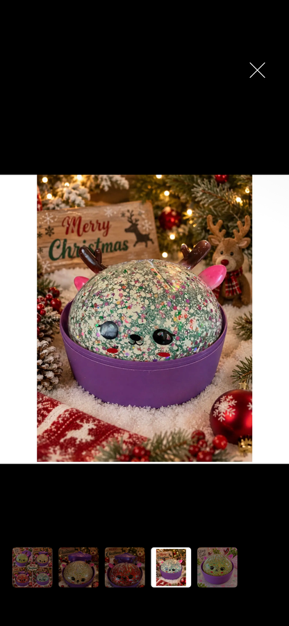 Medium 6”  Reindeer Dumpling Squeeze Toy– Holiday Sensory Fidget (Pre-Order ETA Week of Oct 5)