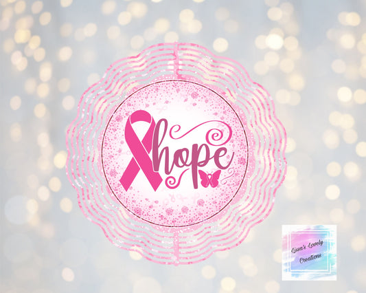 Breast Cancer Awareness Pink Hope wind spinner