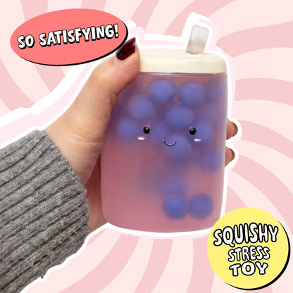 Squishy Stress Toy - Boba Tea - Novelty Fidget Squishies