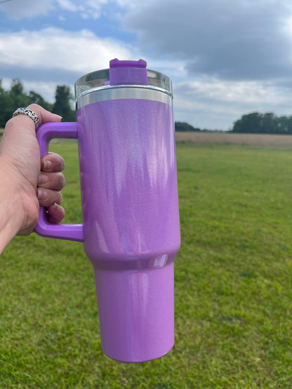 Breast Cancer Awareness Sunflower Ribbon 40oz Tumbler