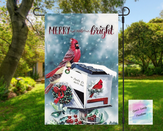 Merry And Bright Garden Flag