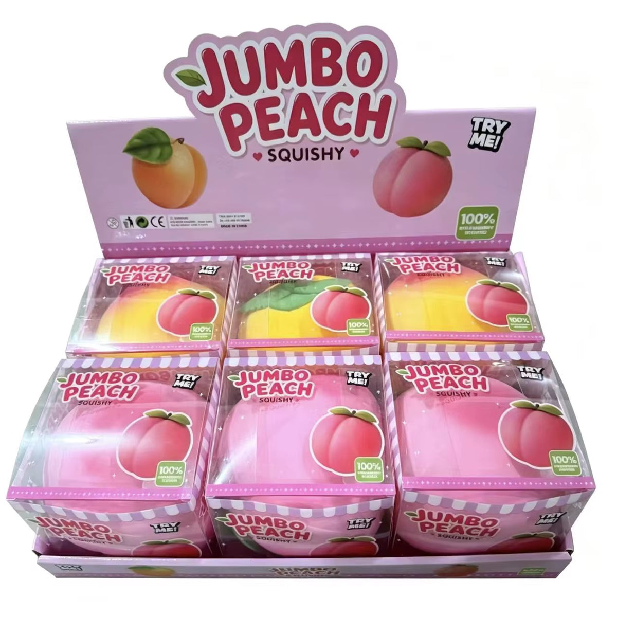 Jumbo Peach Scented Slow-Rise Squishy