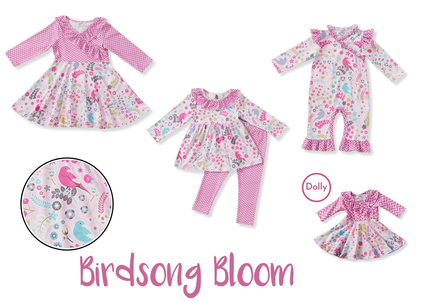 Birdsong Blooms 2 Piece Set Pete+Lucy