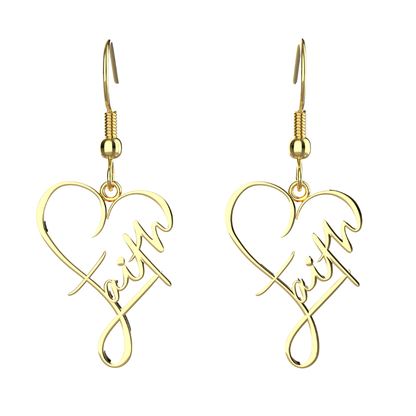 Faith Heart Earrings