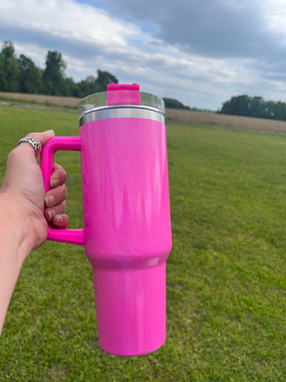 Breast Cancer Awareness Sunflower Ribbon 40oz Tumbler