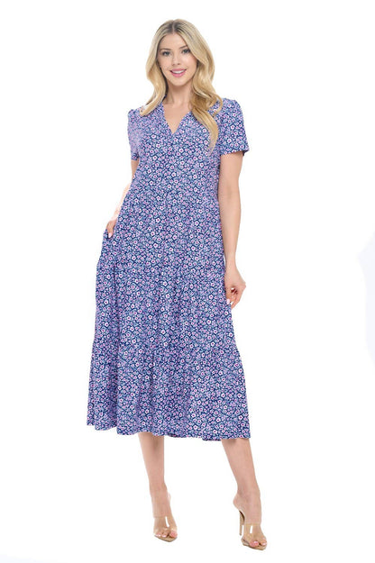 ARYEH - Gloria Floral Print Midi Dress