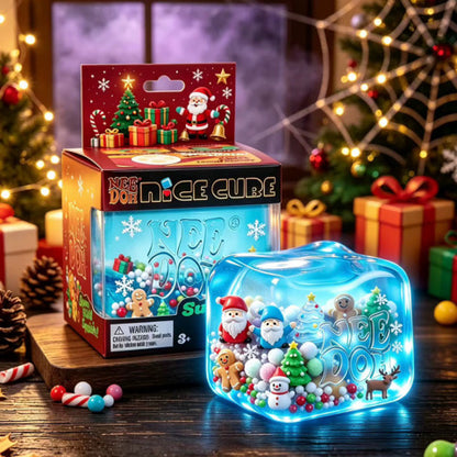 Christmas Nice Cube Squishy – Holiday Sensory Squeeze Block (Pre-Order ETA Week of Sept 14)