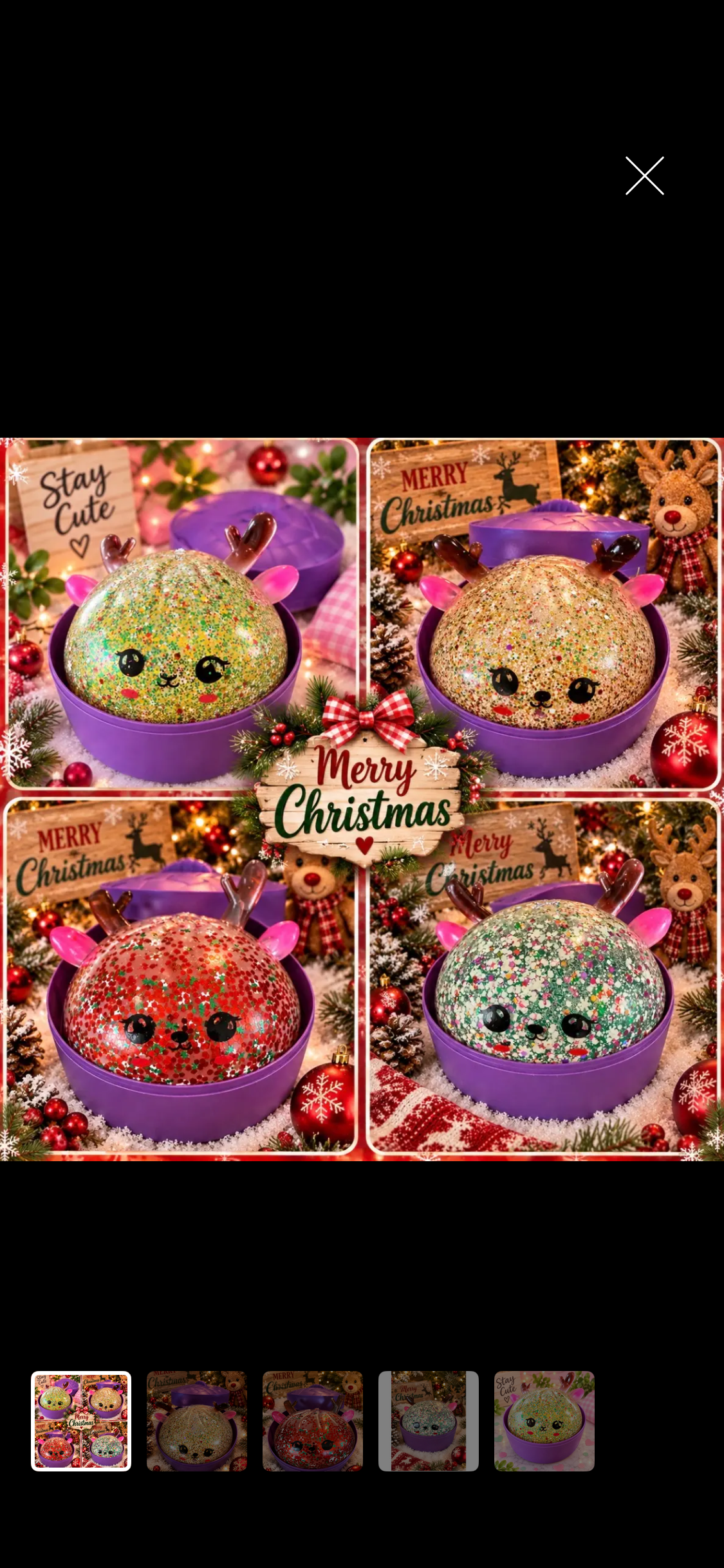 Medium 6”  Reindeer Dumpling Squeeze Toy– Holiday Sensory Fidget (Pre-Order ETA Week of Oct 5)