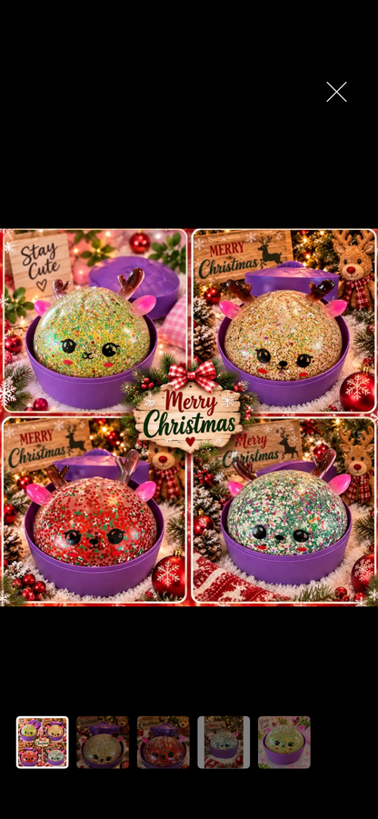 Medium 6”  Reindeer Dumpling Squeeze Toy– Holiday Sensory Fidget (Pre-Order ETA Week of Oct 5)