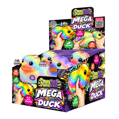 Fun Doh SquishZilla™ Jumbo 5" Tie-Dye Duck Squishy Toy