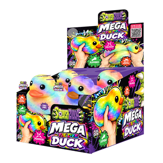 Fun Doh SquishZilla™ Jumbo 5" Tie-Dye Duck Squishy Toy