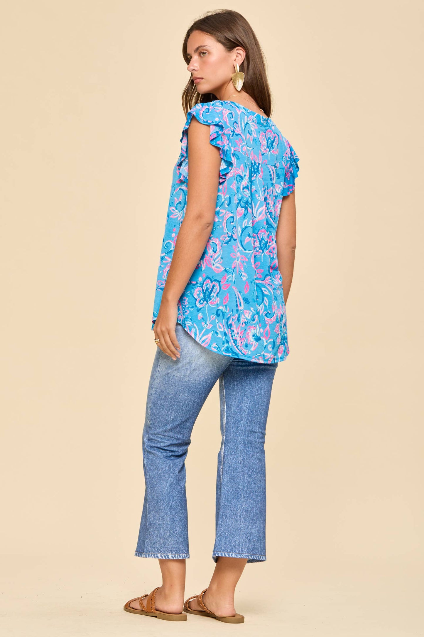 Dear Scarlett Mandarin Collar Tank