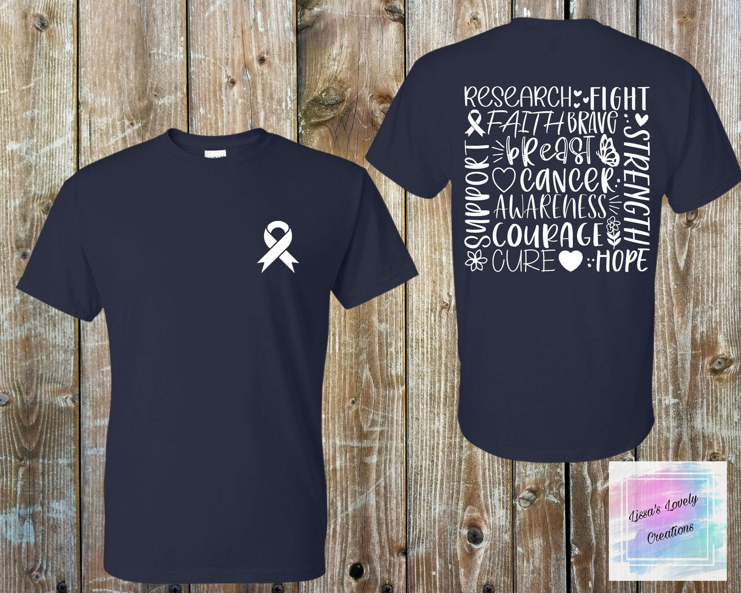 Breast Cancer Awareness Word Art Shirt