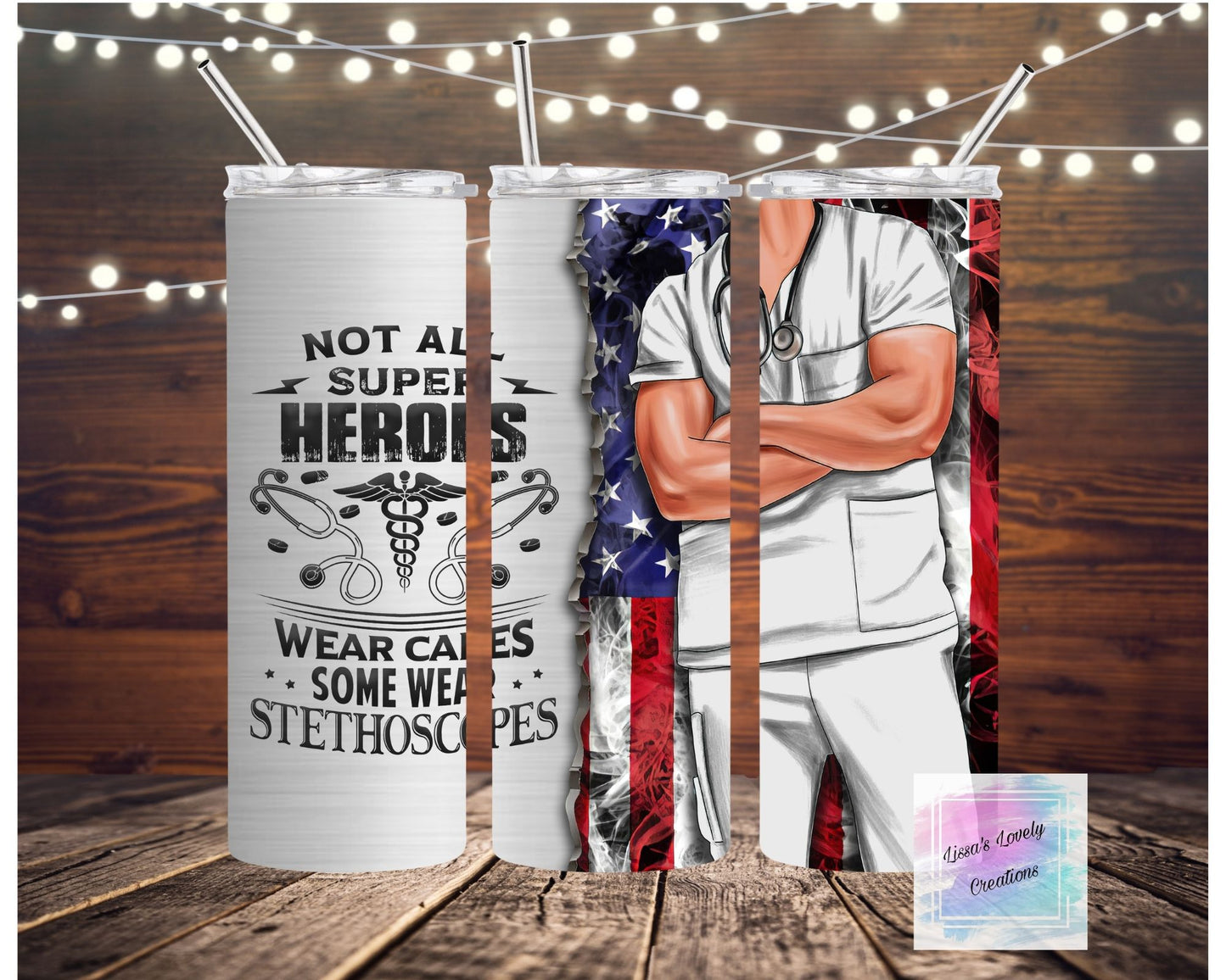 Not all super hero's male Nurse Tumbler