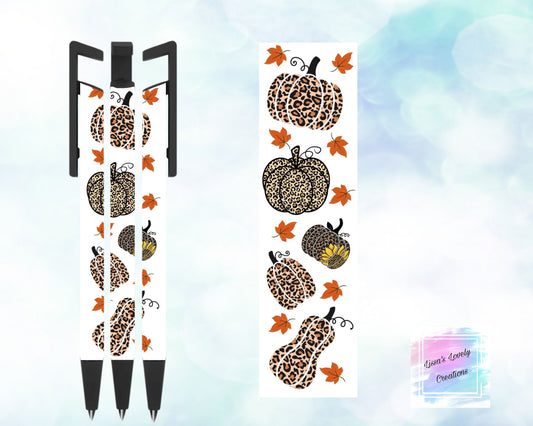 Leopard Print Pumpkin Ink Pen