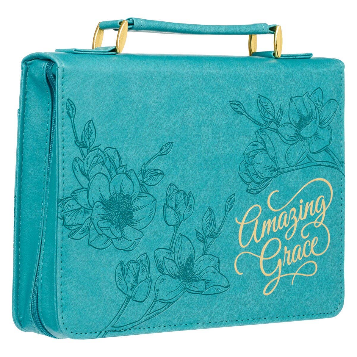 Christian Art Gifts - Bible Cover Fashion Teal Amazing Grace