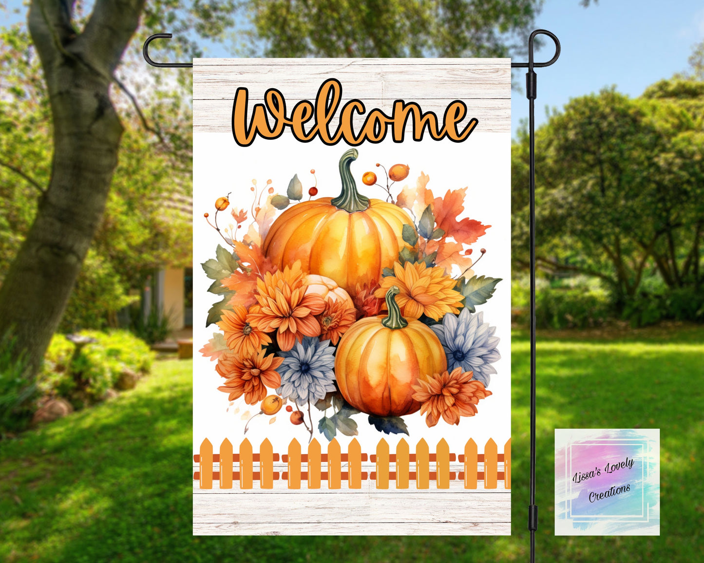 Welcome Garden Flag (pumpkins)