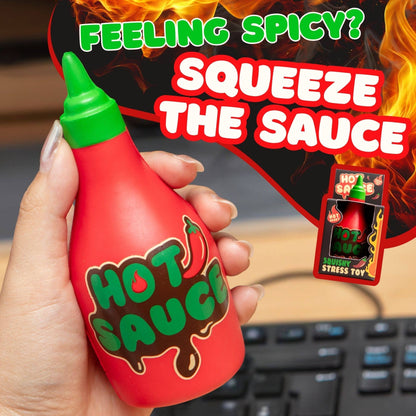 Squishy Stress Toy - Hot Sauce - Novelty Fidget Squishies