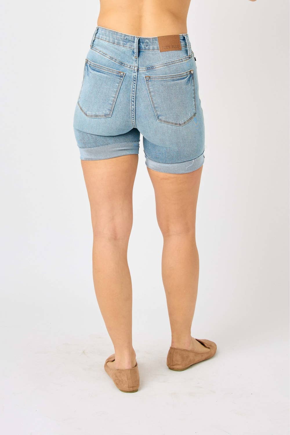 Judy Blue Jeans - HW Tummy Control Cool Denim Shorts (XL Only)