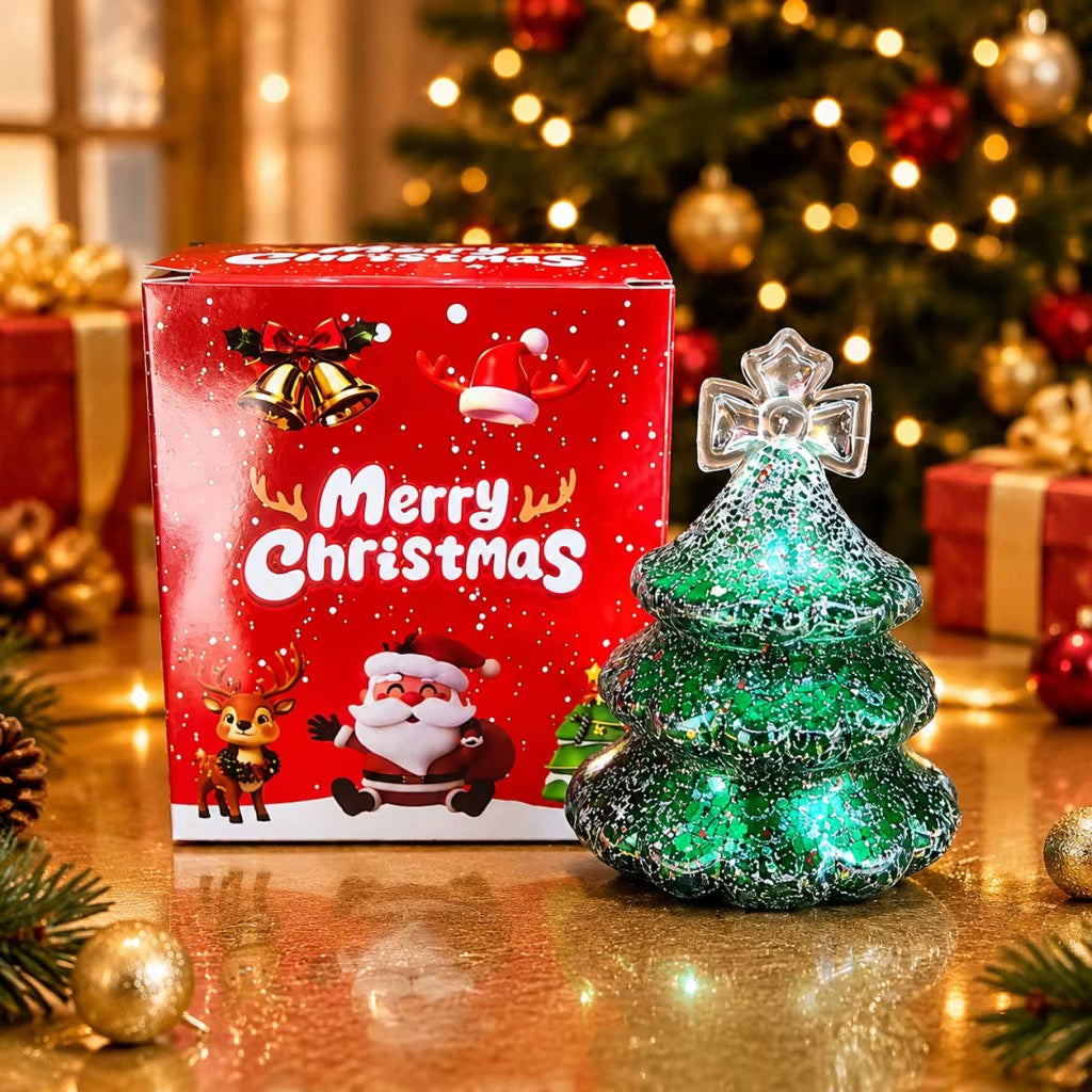 Glitter Christmas Tree Squishy Toy – Maltose-Style Sensory Fidget Toy (Pre-Order ETA Week of Sept 14)