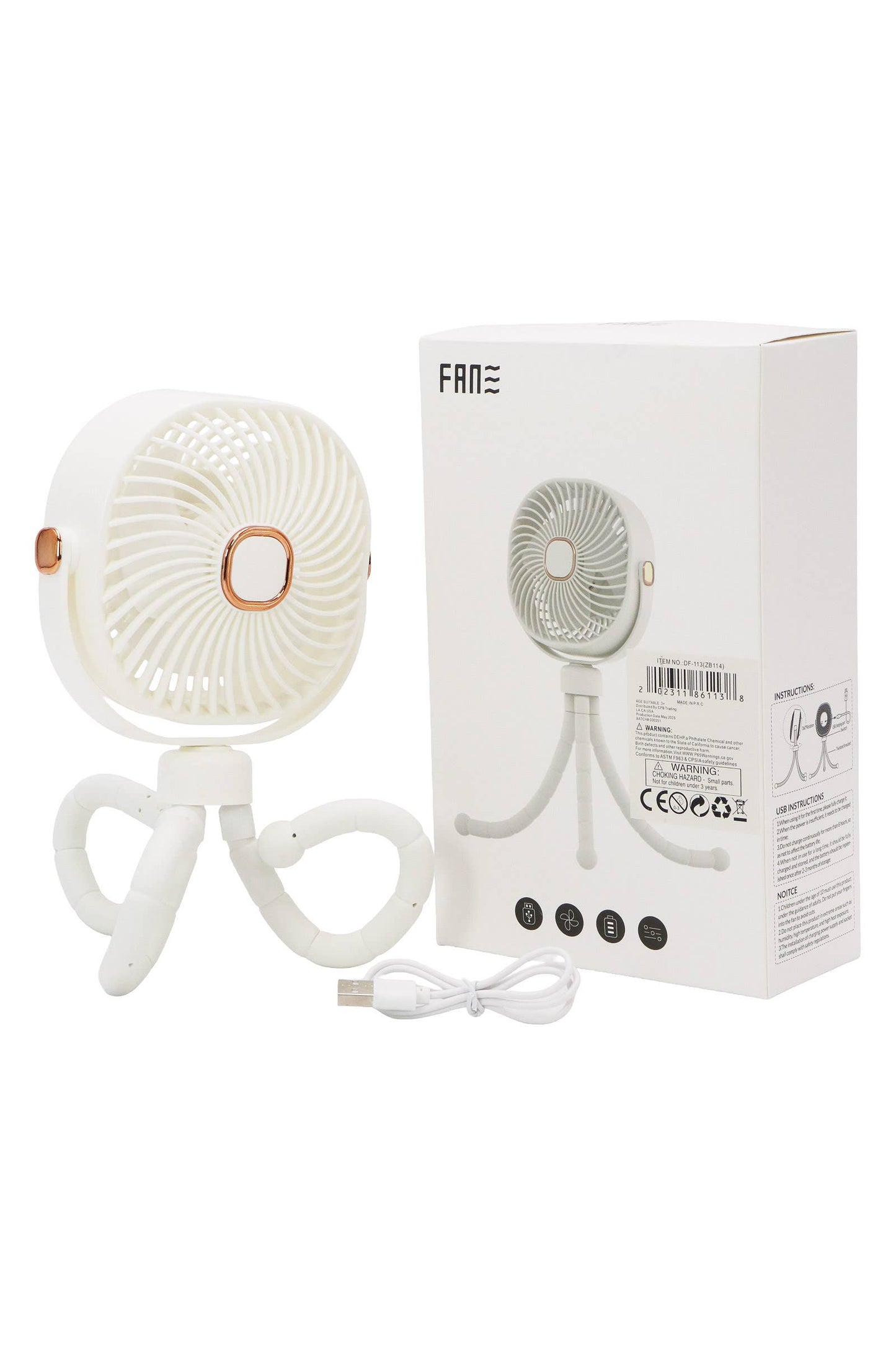 Matte Pastel Led Flexible Leg Electric Fan