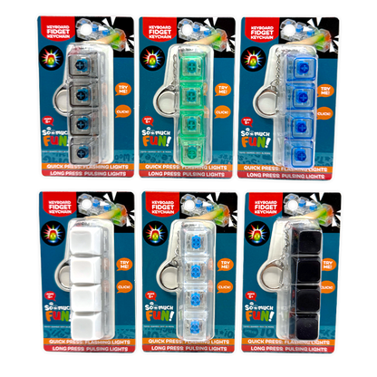 So Much Fun! Keyboard Fidget LED Keychain