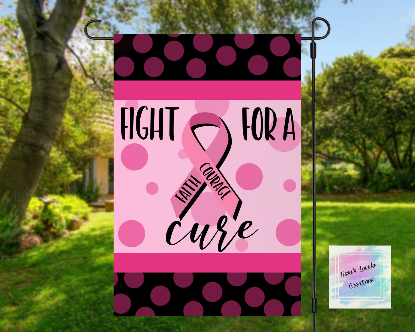 Fight For A Cure Garden Flag