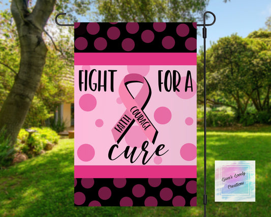 Fight For A Cure Garden Flag