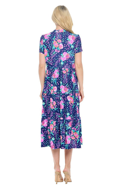 Aryeh Gloria Floral Print Midi Dress