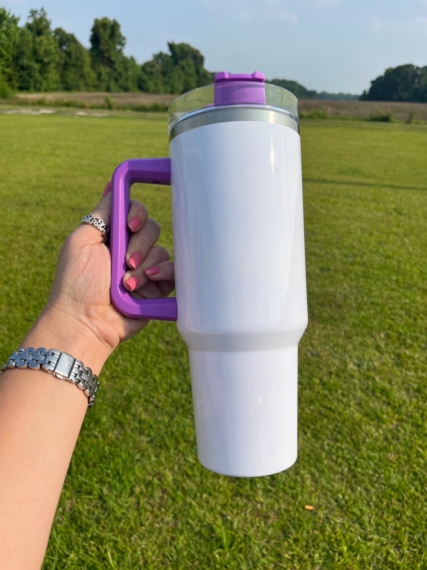 Breast Cancer Awareness Sunflower Ribbon 40oz Tumbler