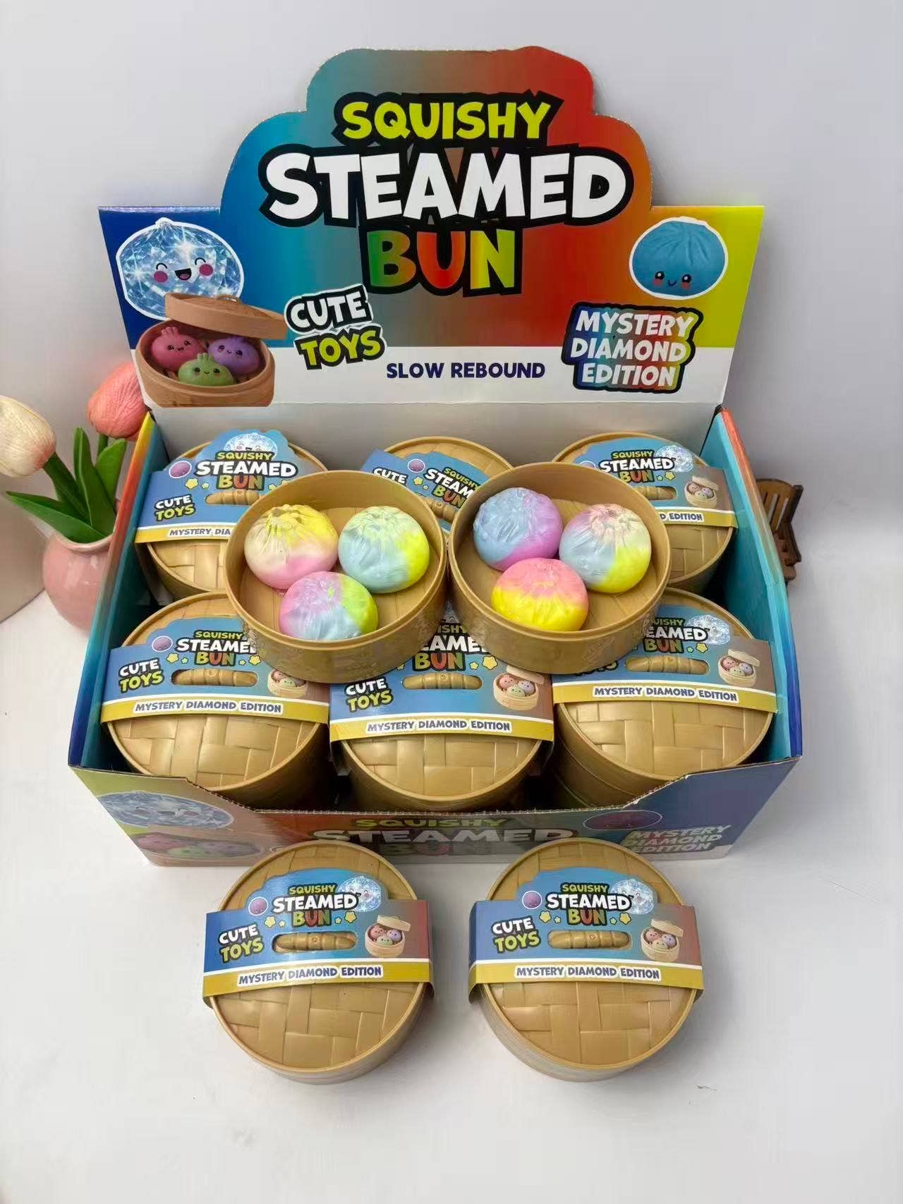 3-in-1 Mini Rainbow Squishy Dumpling Toy