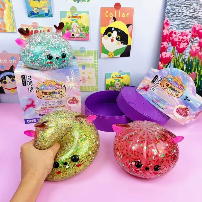 Medium 6”  Reindeer Dumpling Squeeze Toy– Holiday Sensory Fidget (Pre-Order ETA Week of Oct 5)