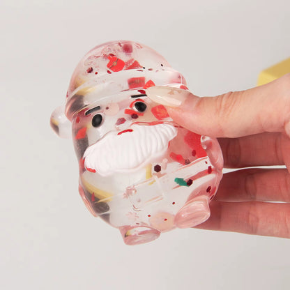 Glitter Santa Squishy Toy – Maltose-Style Sensory Fidget Toy (Pre-Order ETA Week of Sept 14)