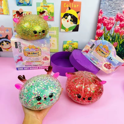 Medium 6”  Reindeer Dumpling Squeeze Toy– Holiday Sensory Fidget (Pre-Order ETA Week of Oct 5)